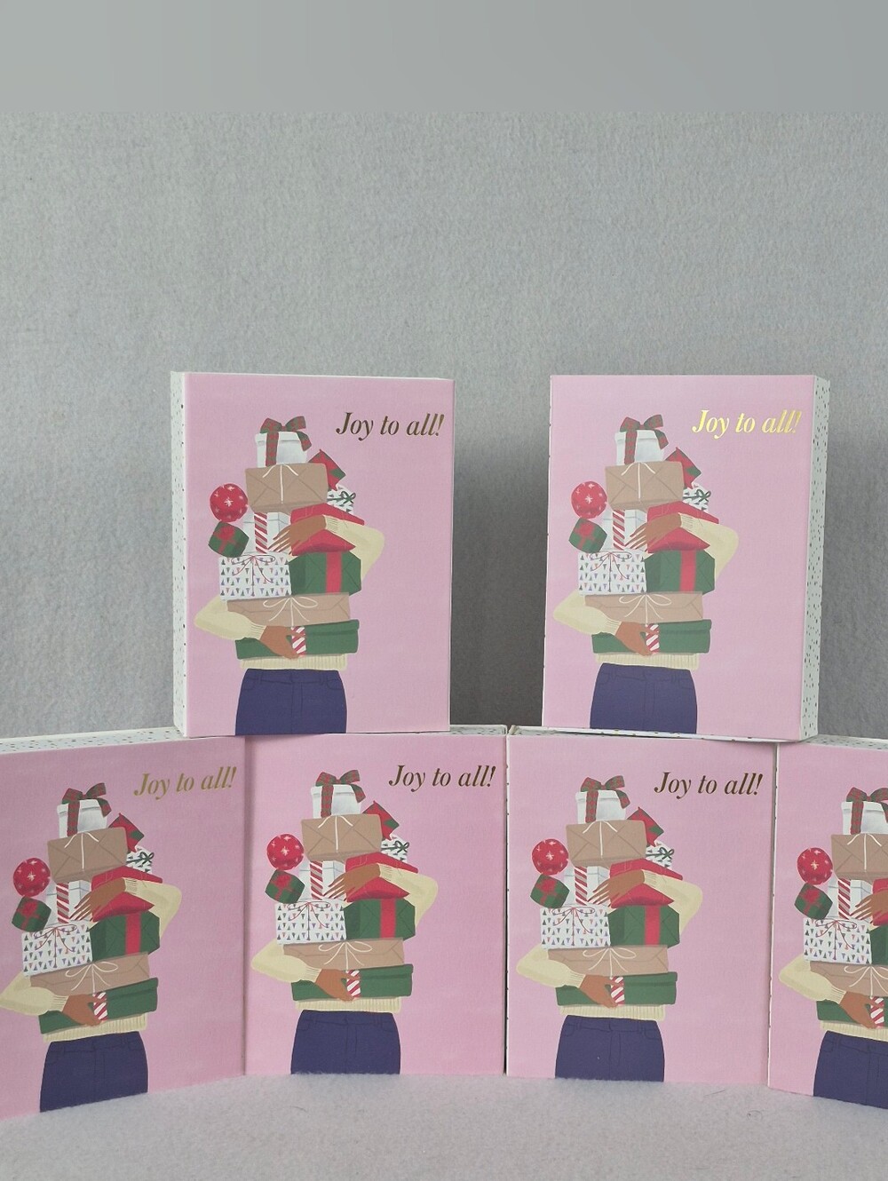 Bundle of 90 Christmas Cards - 6 Box Collection "Joy To All"